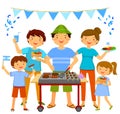 Israeli Independence Day barbecue Royalty Free Stock Photo